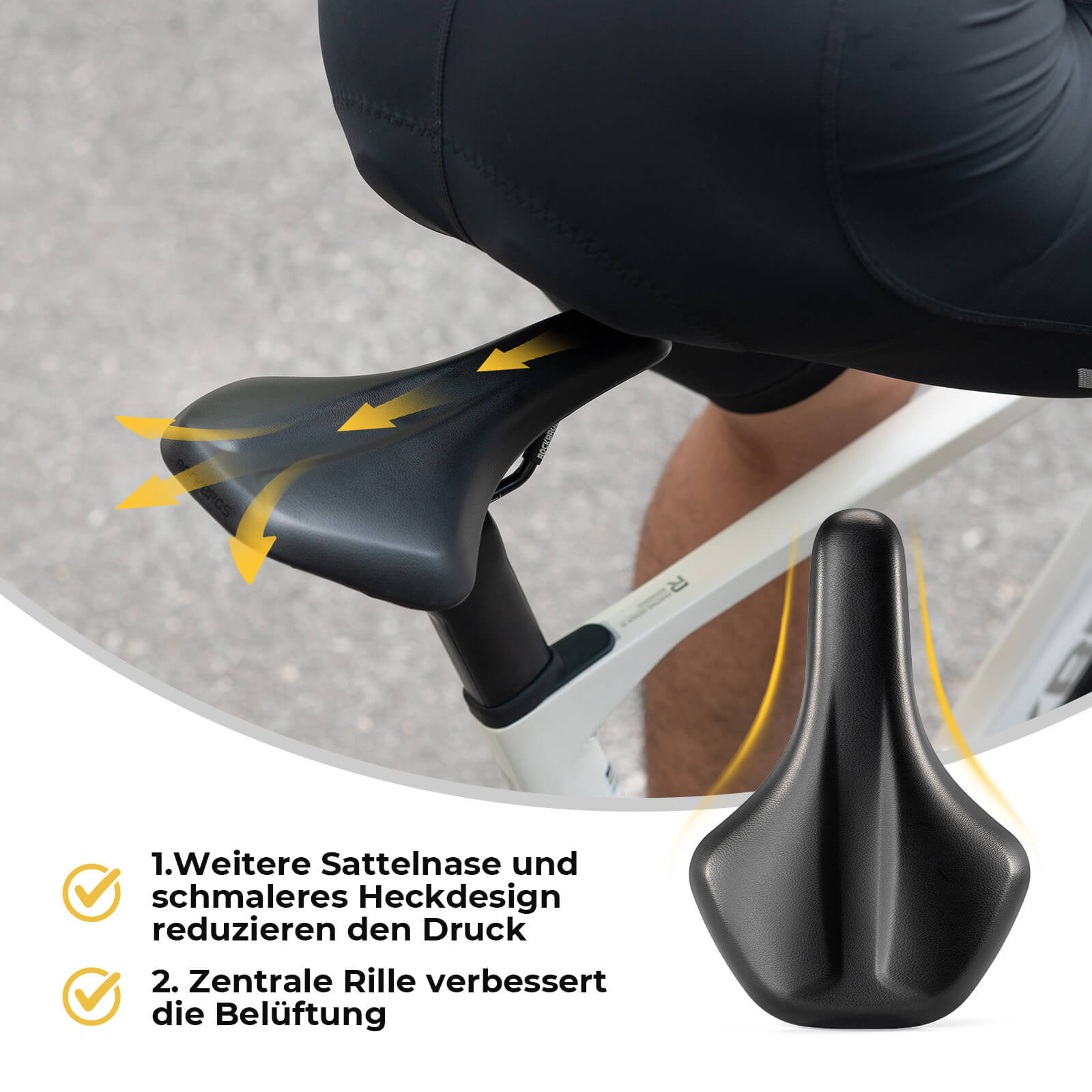 air comfort fahrradsattel Fahrradsattel Ergonomisch, Komfortabel Atmungsaktiv – Unimother