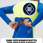 Fahrradtrikot Langarm Herren Winter Warm Fleece Radtrikot Atmungsaktiv Elastisch Mit 3 Taschen und Reflektierend