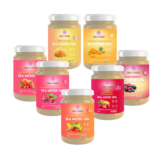 All The 7 Sea Moss Gel Flavors Bundle