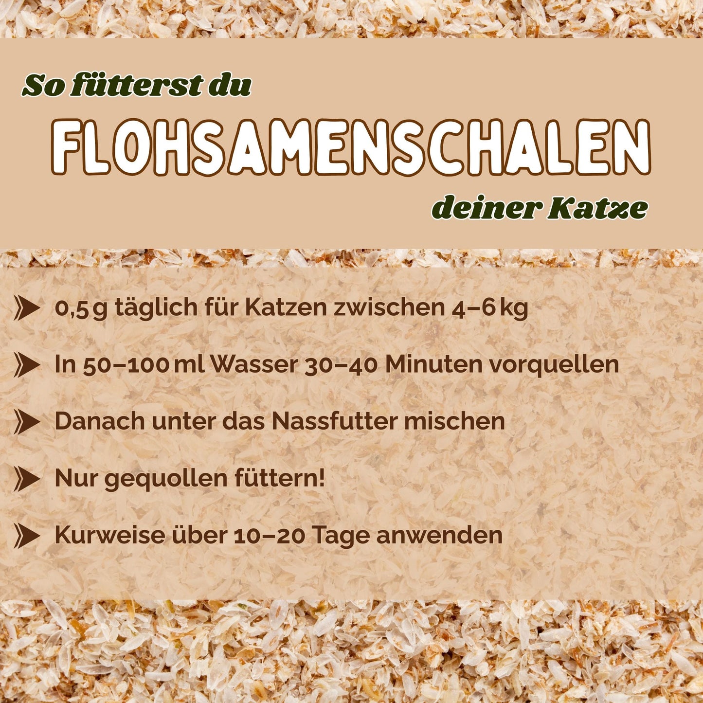 Flohsamenschalen Katze 250g