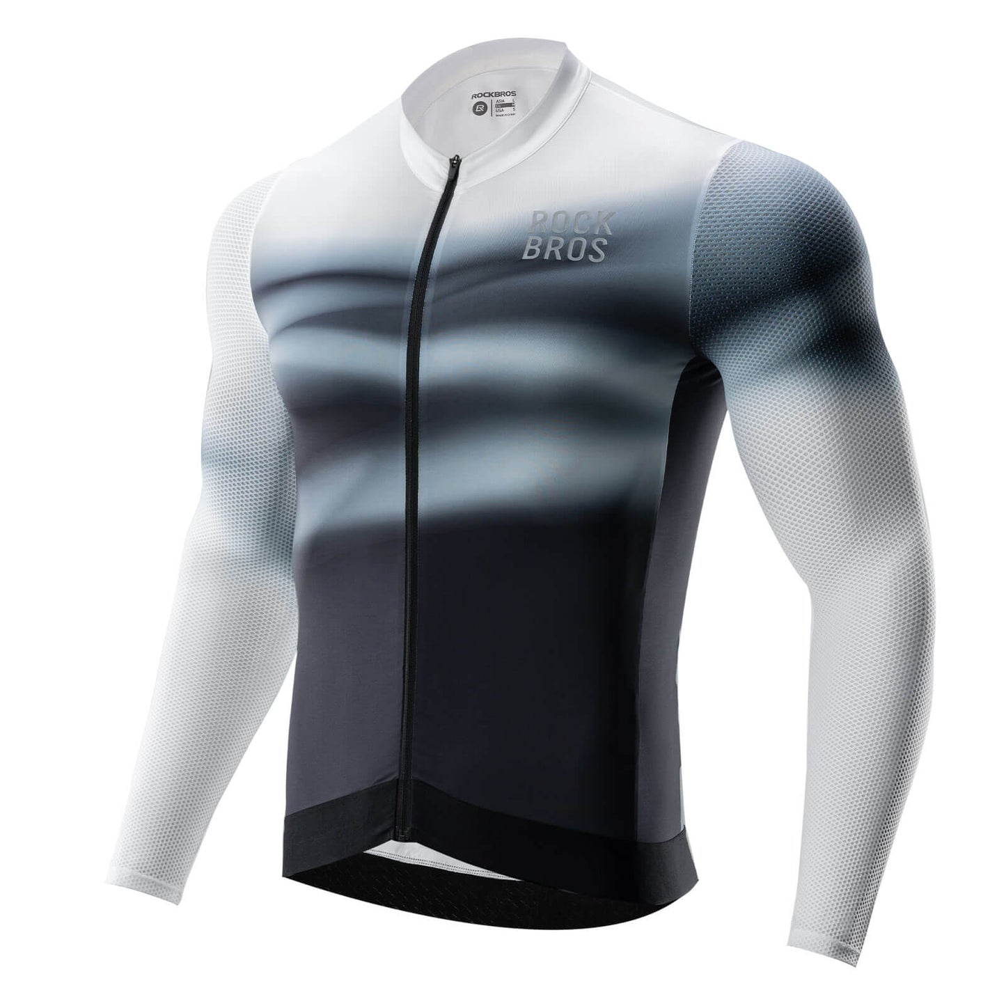 Herren Langarm-Radtrikot Schnell Trocknend Atmungsaktiv