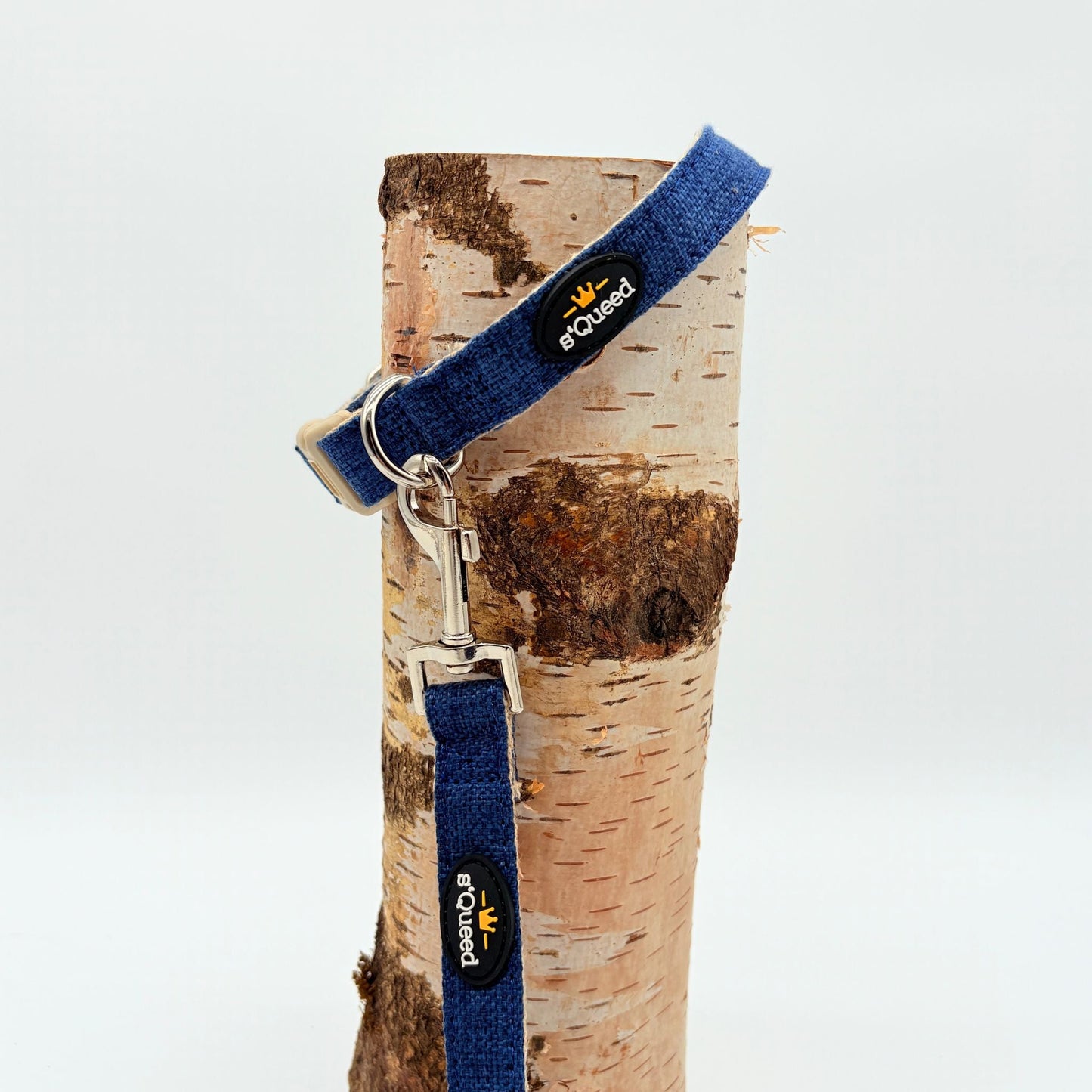 Hundehalsband-Set "Hempy" - Halsband + Leine + gravierte Hundemarke