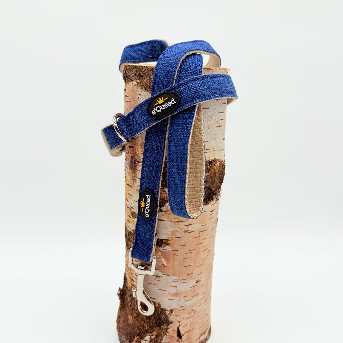 Hundehalsband-Set "Hempy" - Halsband + Leine + gravierte Hundemarke