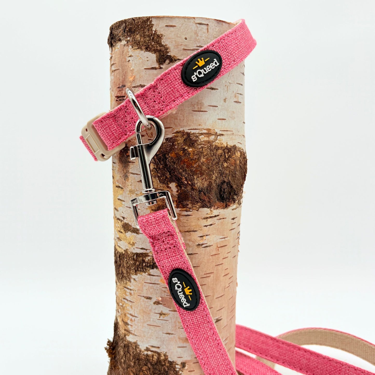 Hundehalsband-Set "Hempy" - Halsband + Leine + gravierte Hundemarke