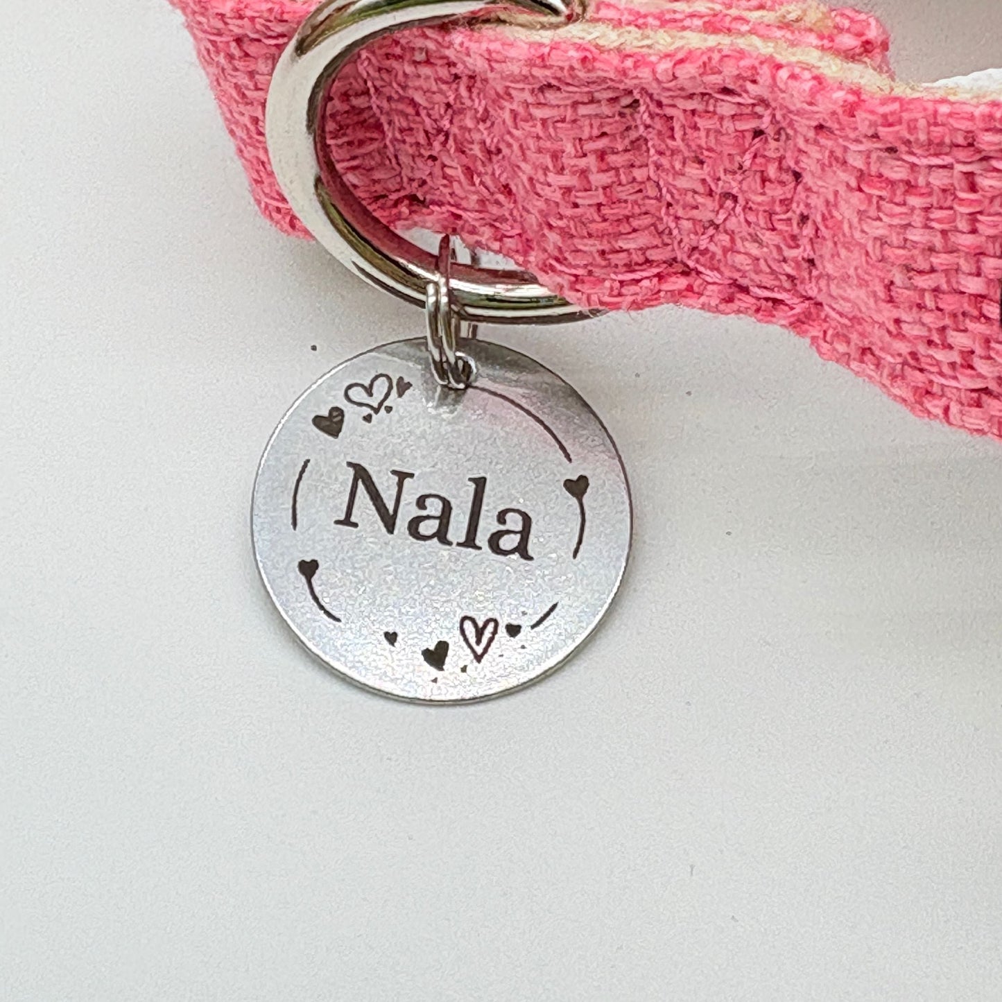 Hundehalsband-Set "Hempy" - Halsband + Leine + gravierte Hundemarke