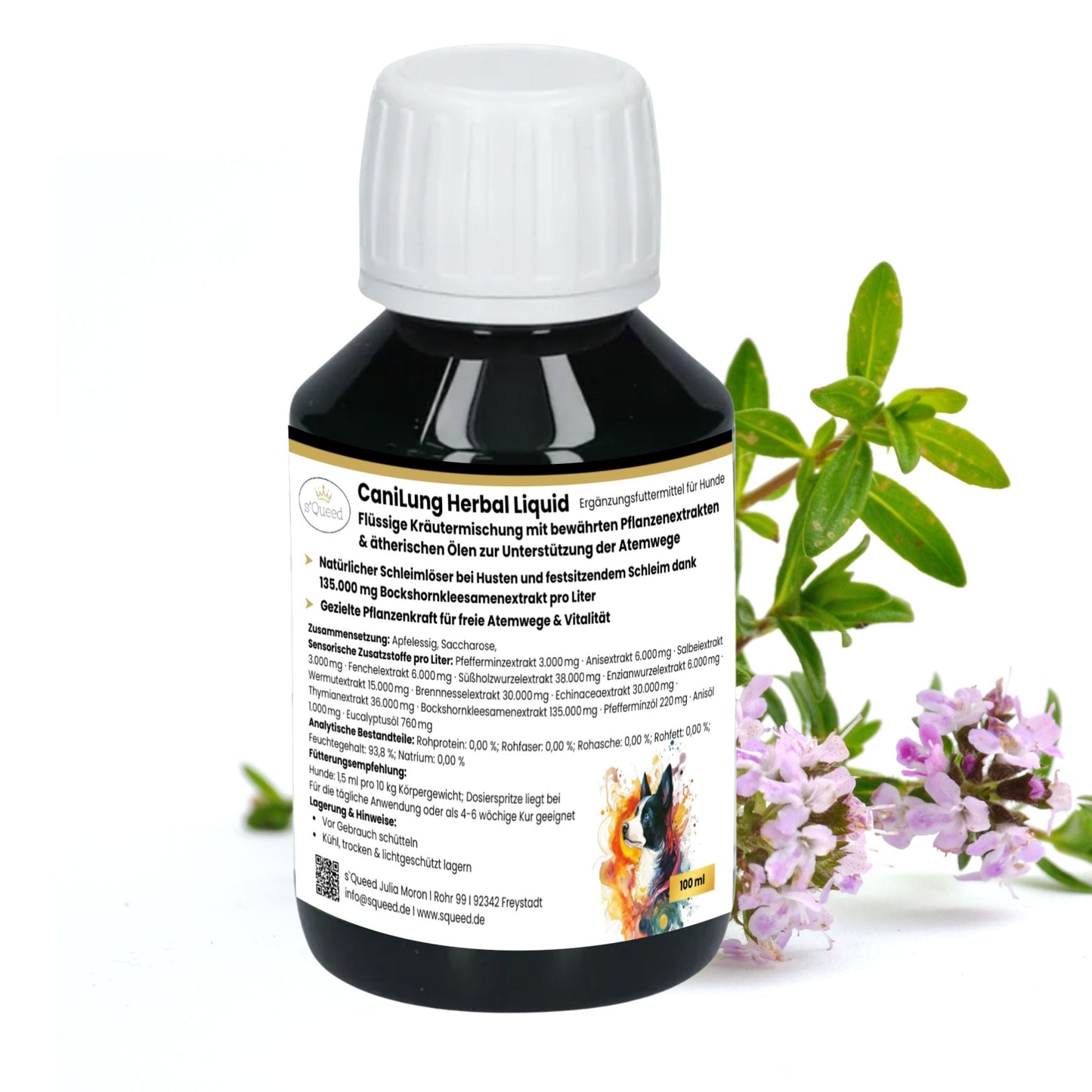CaniLung Herbal Liquid 100 ml - Hustensaft Hund - Schleimlöser Hund