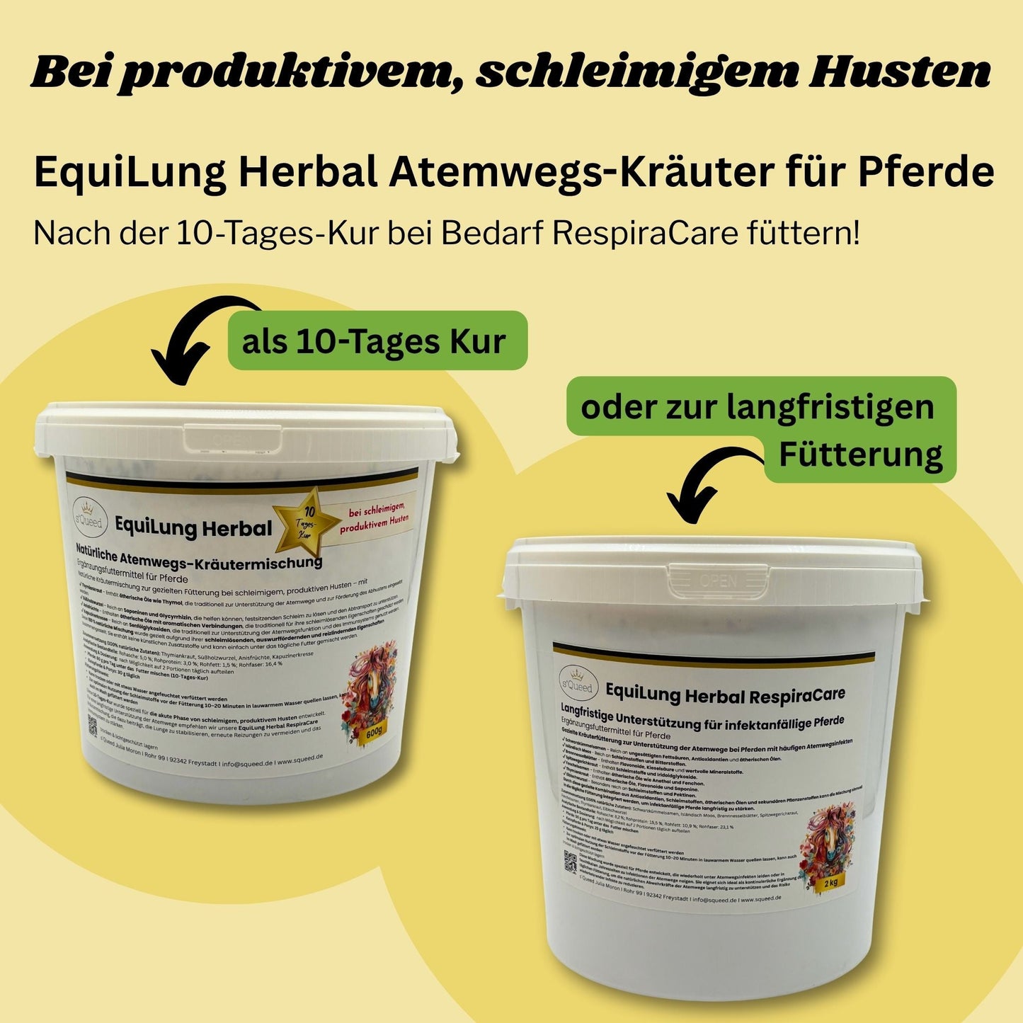 EquiLung Herbal RespiraCare Hustenkräuter für Pferde zur Langzeitfütterung