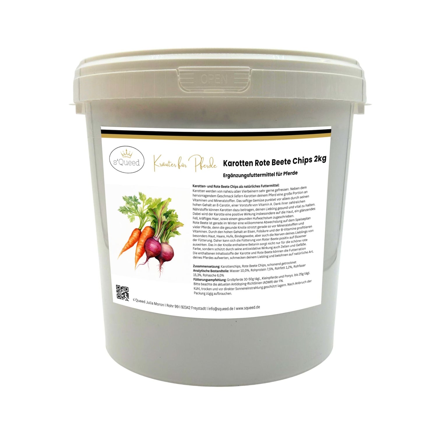 Karotten Rote Beete Chips Mischung für Pferde