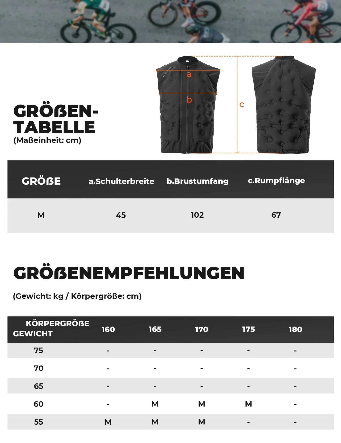 Leichtes Thermo-Fahrradweste mit 3D-Air-Layer-Isolierung – MJ013