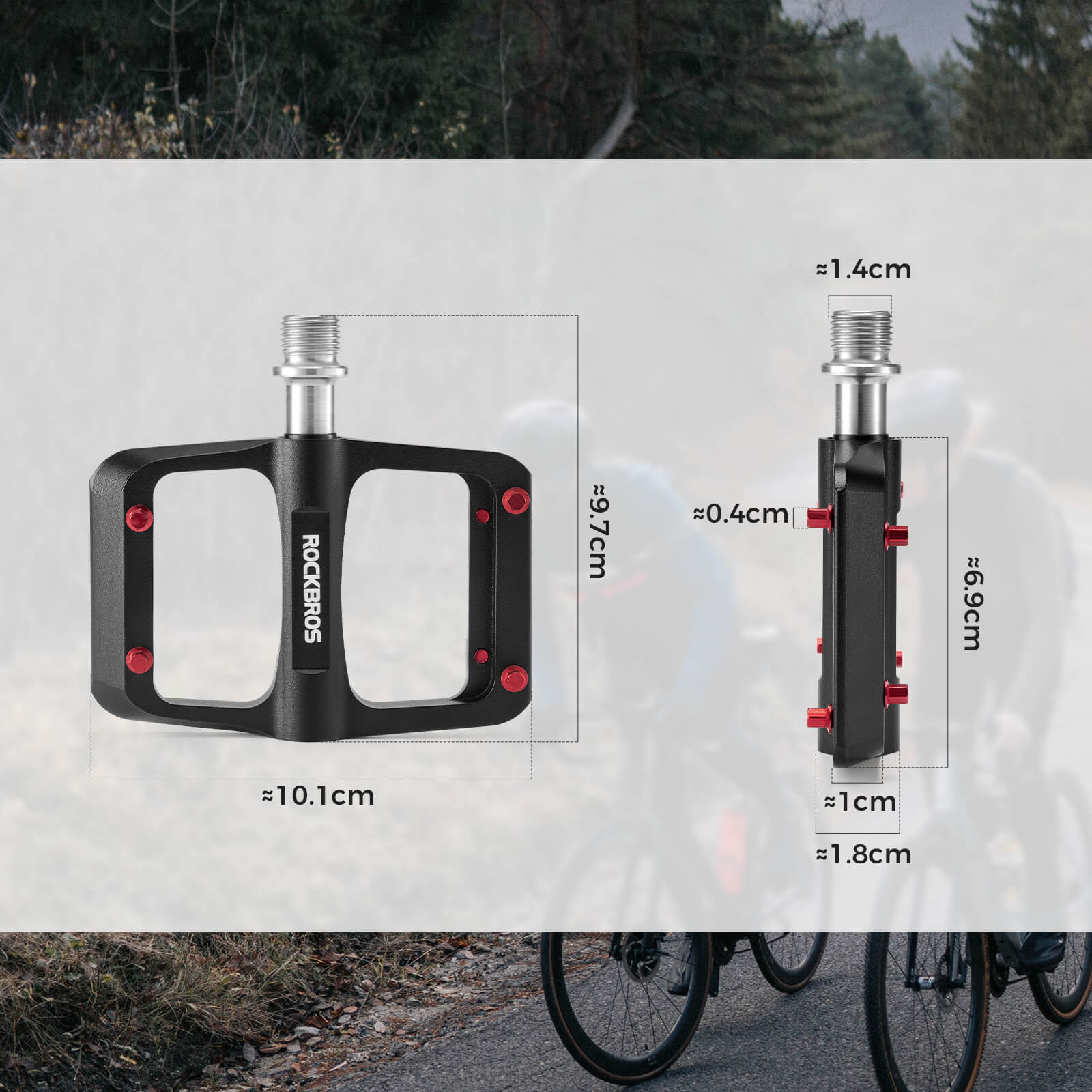 MTB & Rennrad Pedale – 171 g/Paar, Ultraleicht Magnesium-Flachpedale – Unimother