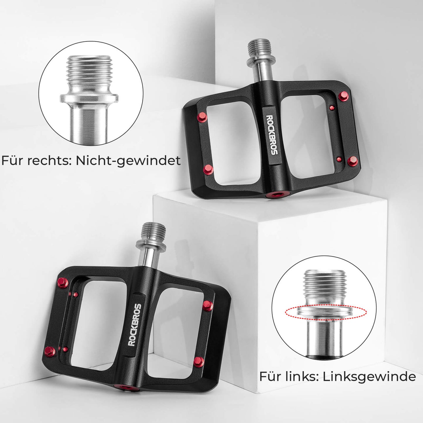 MTB & Rennrad Pedale – 171 g/Paar, Ultraleicht Magnesium-Flachpedale