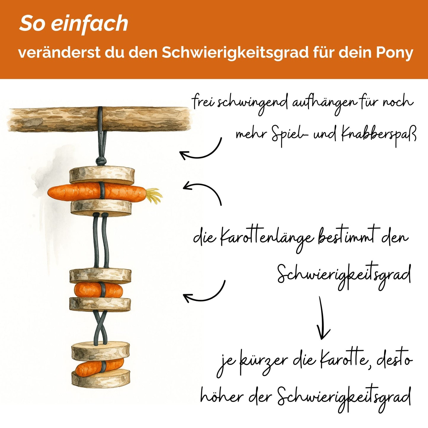 Pferdespielzeug Mini-Tarzan - Spielzeug für Pferde und Ponys gegen Langeweile - Pferdebeschäftigung