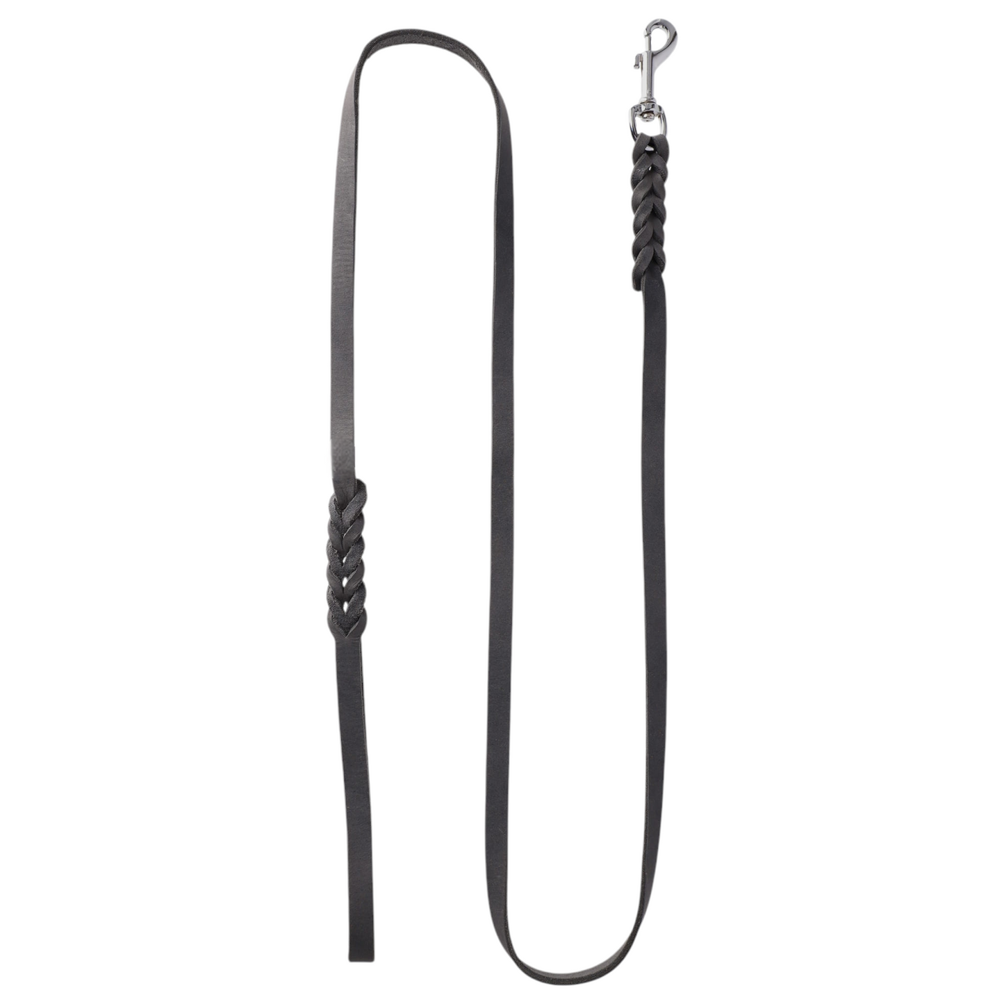 Hundeleine Soft Leder mit Handschlaufe und geflochtenen Element