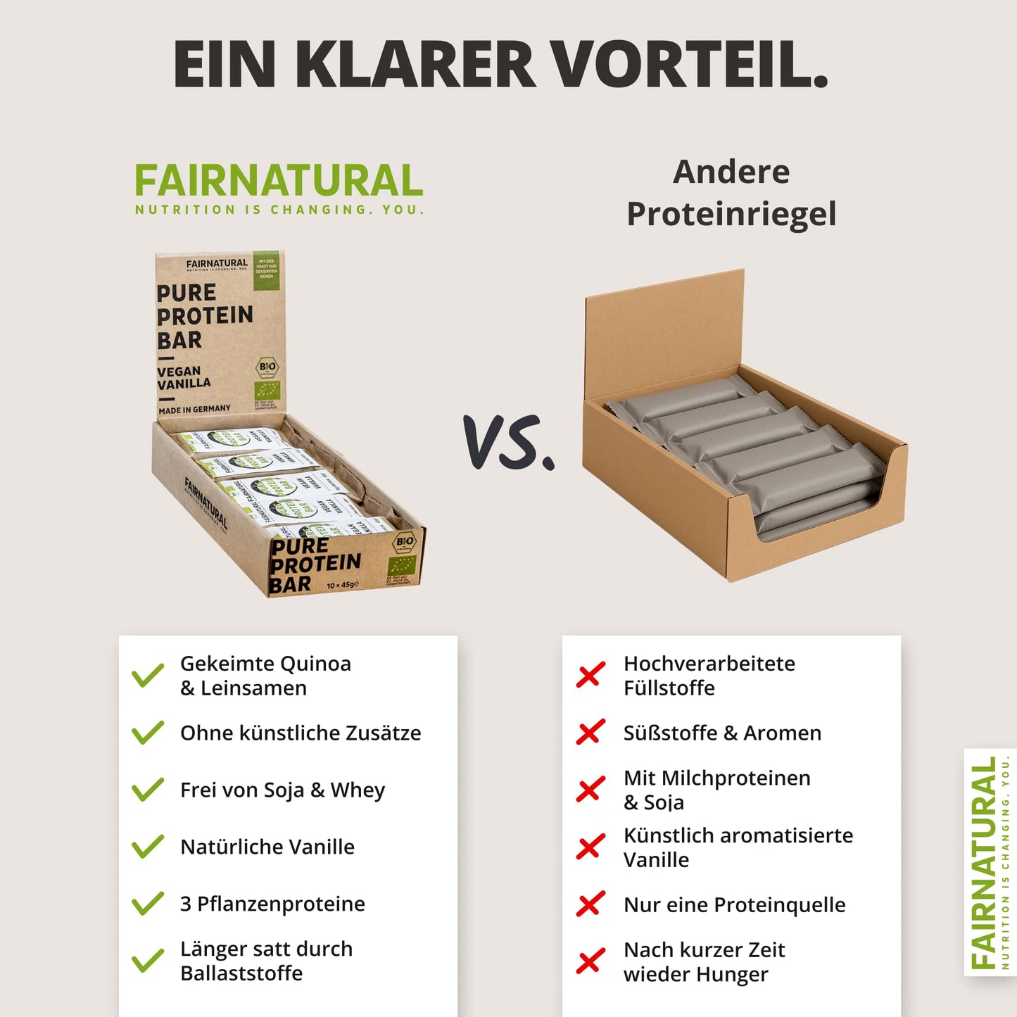 Bio Proteinriegel Vegan Vanille ohne Soja
