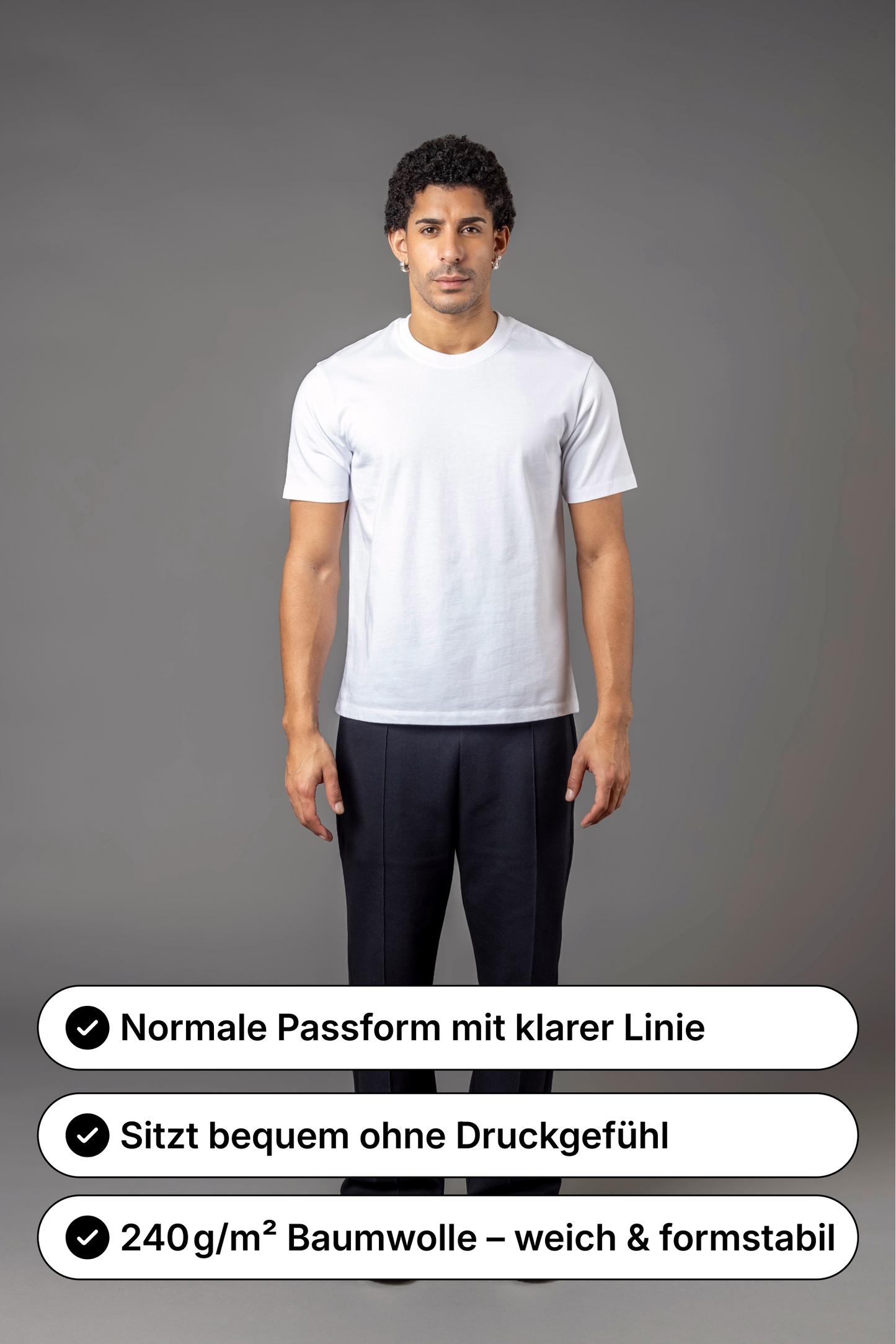 BASIC T-SHIRT GERADER SAUM T20
