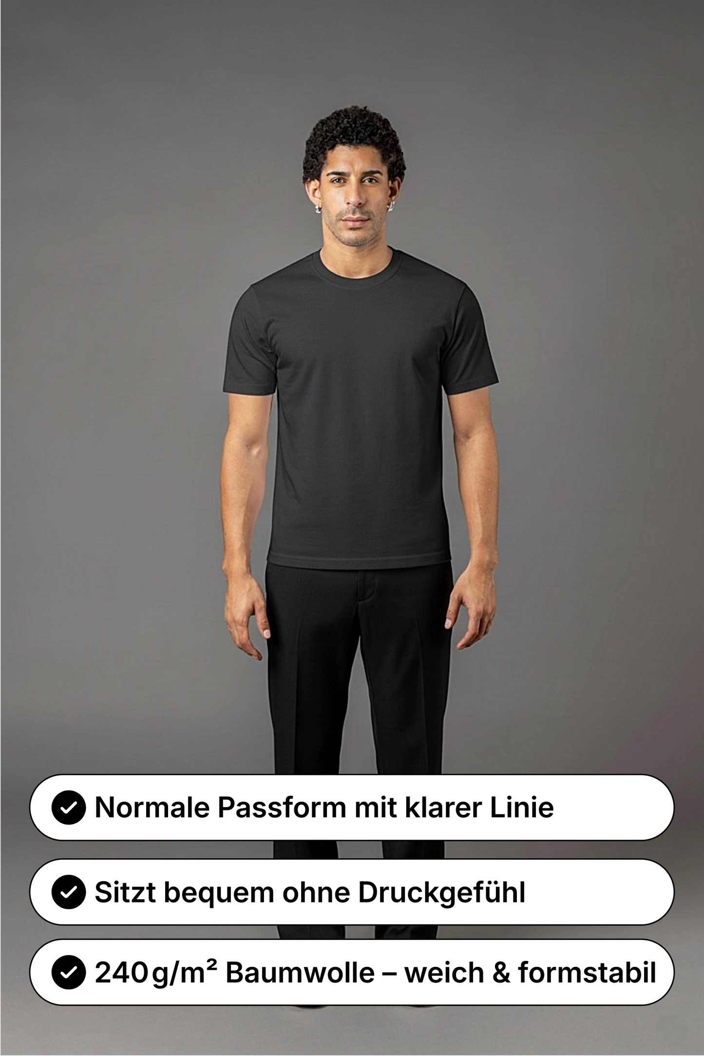 BASIC T-SHIRT GERADER SAUM T20