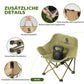 Qunature Campingstuhl Faltbar Tragbarer Camping Stuhl mit Tragetasche und Tragegriff 120KG/60KG