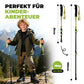 Qunature Wanderstöcke Kinder, 51–100 cm verstellbar Trekkingstöcke, Aluminium 1 Stück