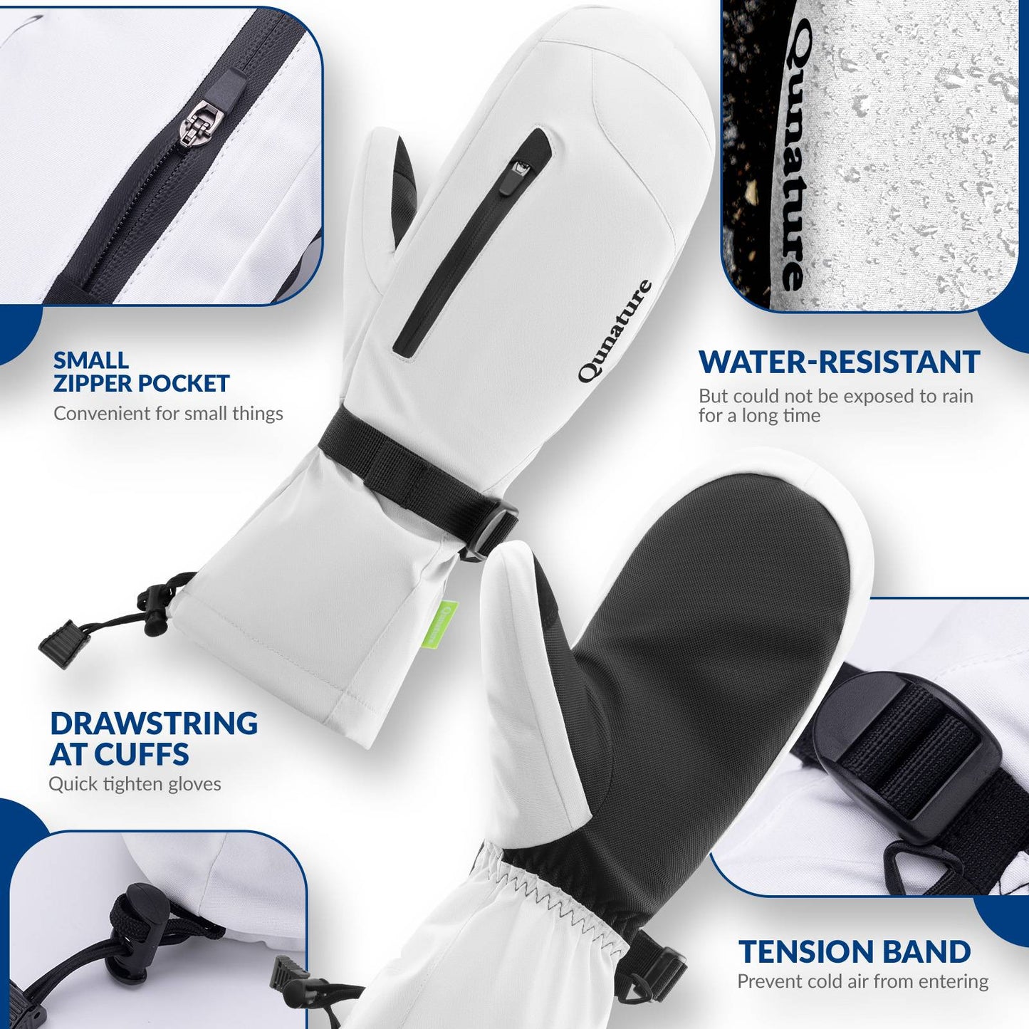 Qunature Winter Skihandschuhe für Herren & Damen