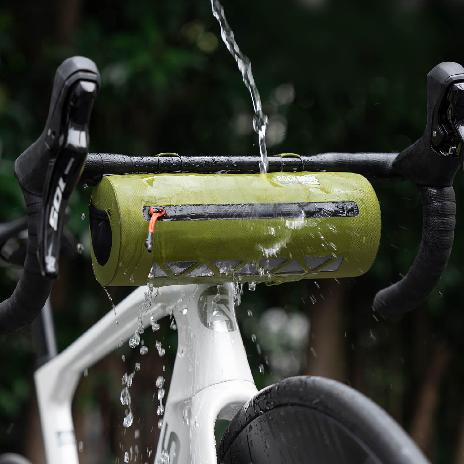 jako o lenkertasche ROAD TO SKY 100 % Wasserdicht Lenkertasche 2L Grün – Unimother