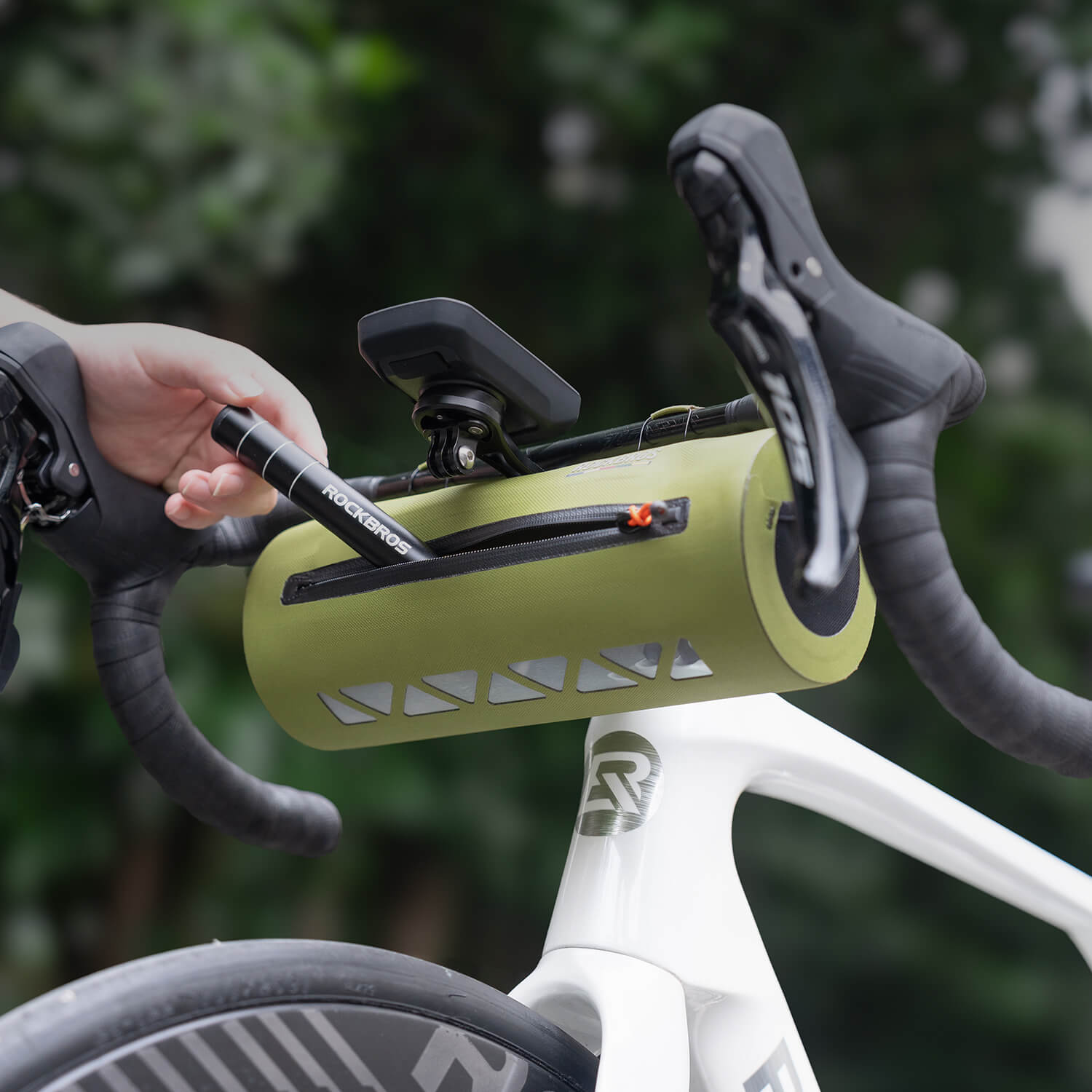 jako o lenkertasche ROAD TO SKY 100 % Wasserdicht Lenkertasche 2L Grün – Unimother