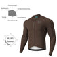 ROAD TO SKY Langarm-Radtrikot Herren Jersey Erdgrau/Braun