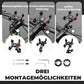 Fahrrad Handyhalterung 180° Drehbar für Handy 4.7~7.09"