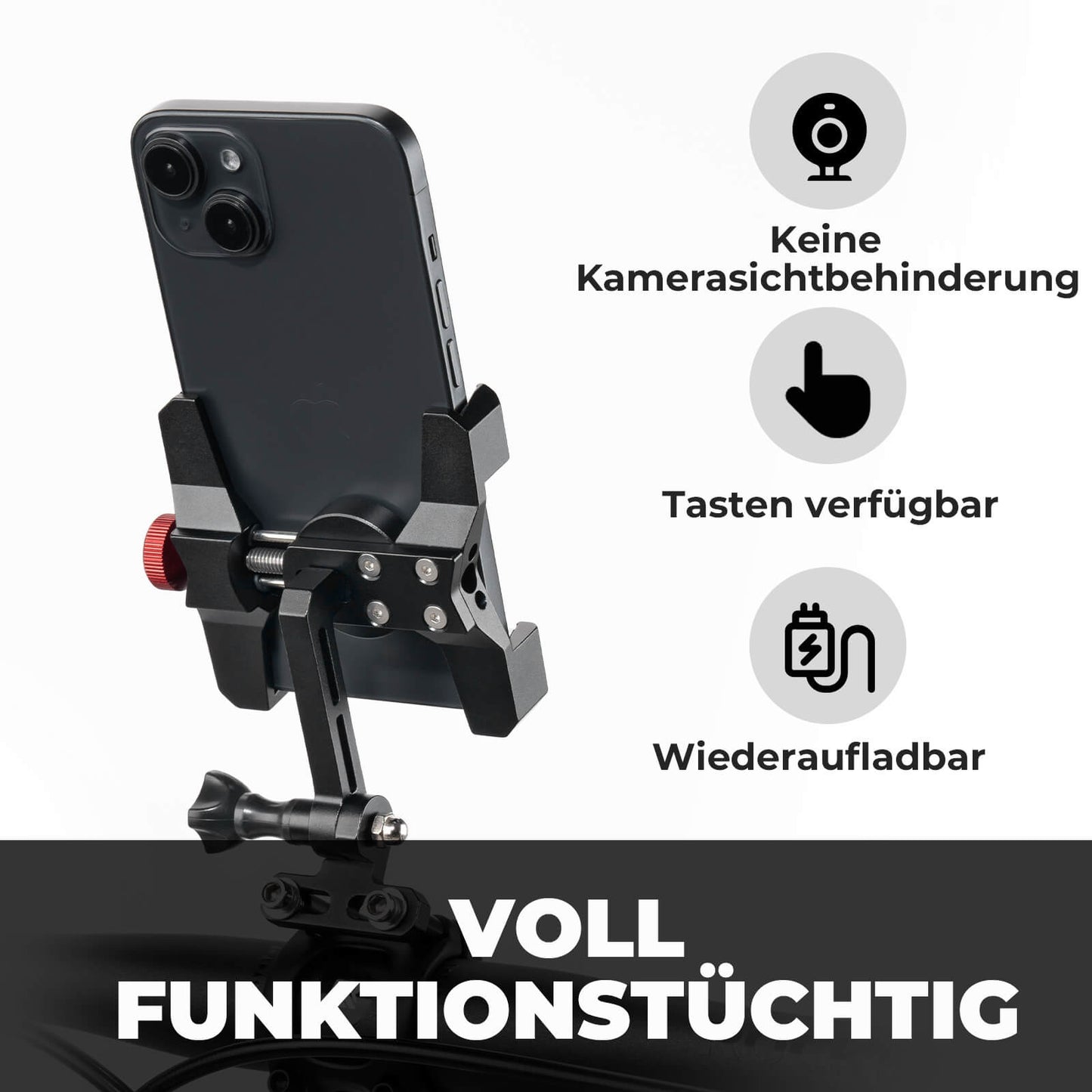 Fahrrad Handyhalterung 180° Drehbar für Handy 4.7~7.09"
