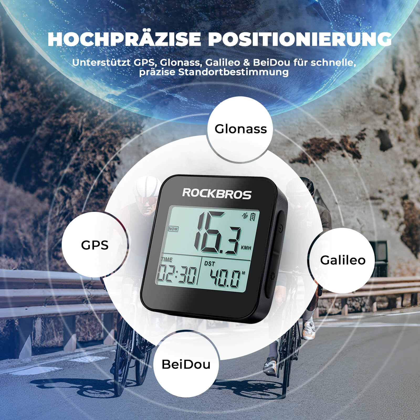 ROCKBROS Fahrradcomputer Kabellos G1 – Unimother