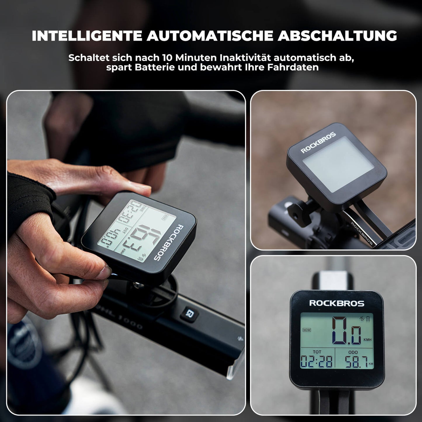ROCKBROS Fahrradcomputer Kabellos G1