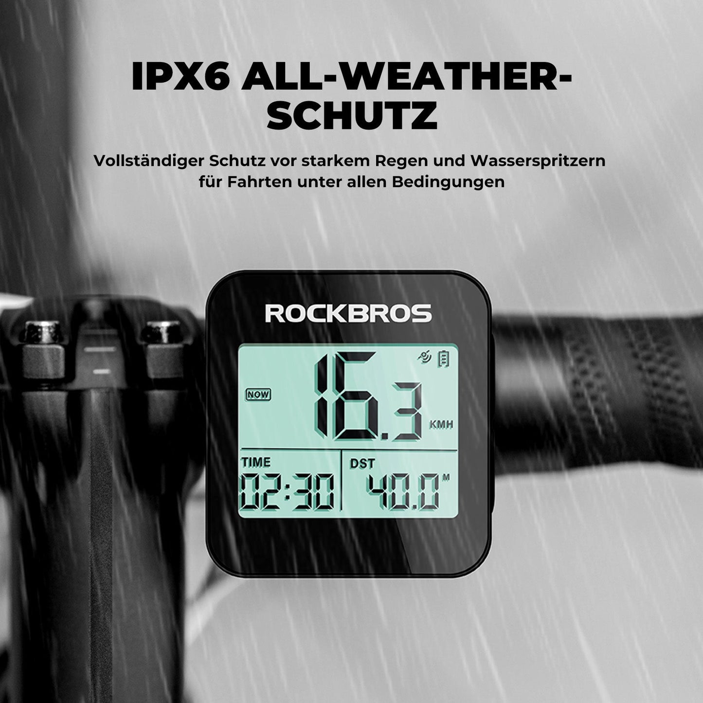 ROCKBROS Fahrradcomputer Kabellos G1