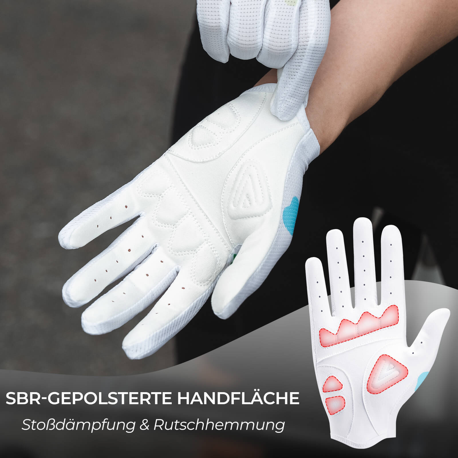 fahrradhandschuhe mit polster ROCKBROS Fahrradhandschuhe SBR-Polsterung Atmungsaktiv Hochflexibel – Unimother
