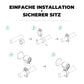 ROCKBROS Fahrradklingel Elektrisch 120dB Ton IPX5 Wasserschutz Smartphone Tracking
