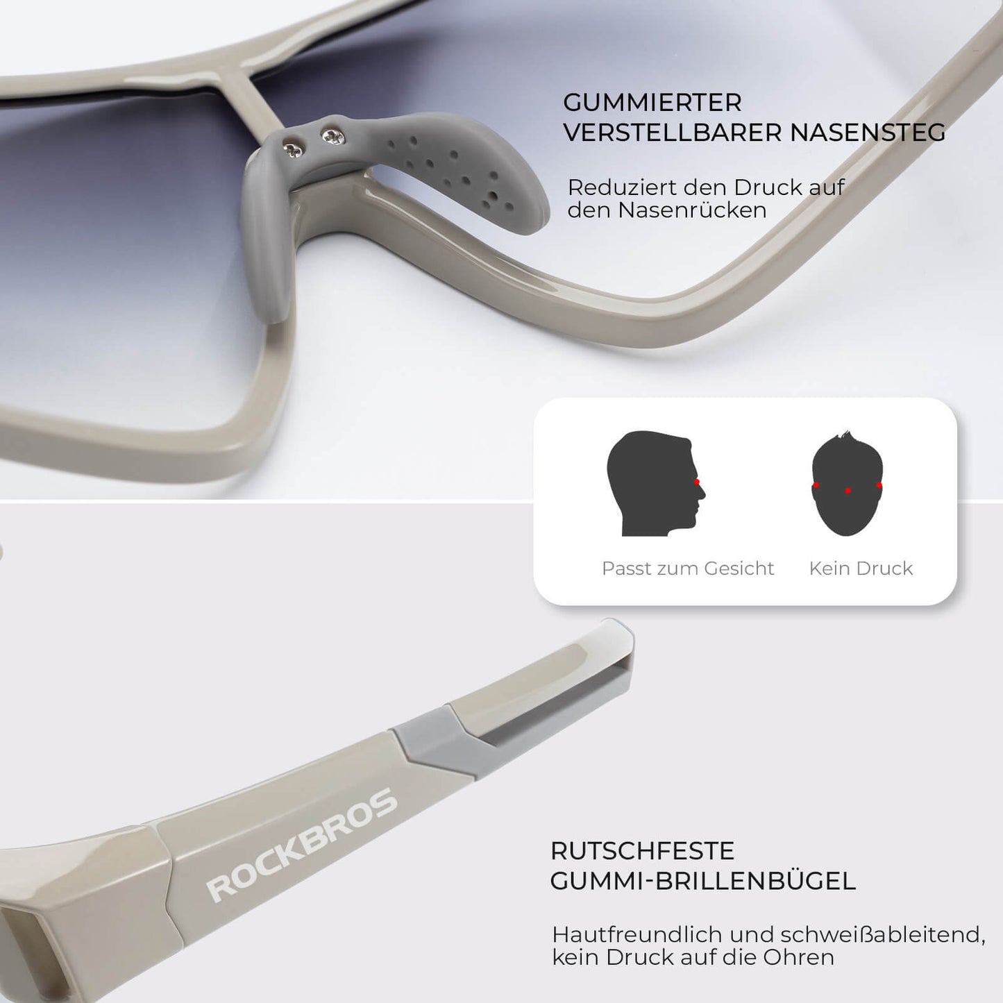 ROCKBROS Kinder Fahrradbrille UV400-Schutz Selbsttönend Sonnenbrille