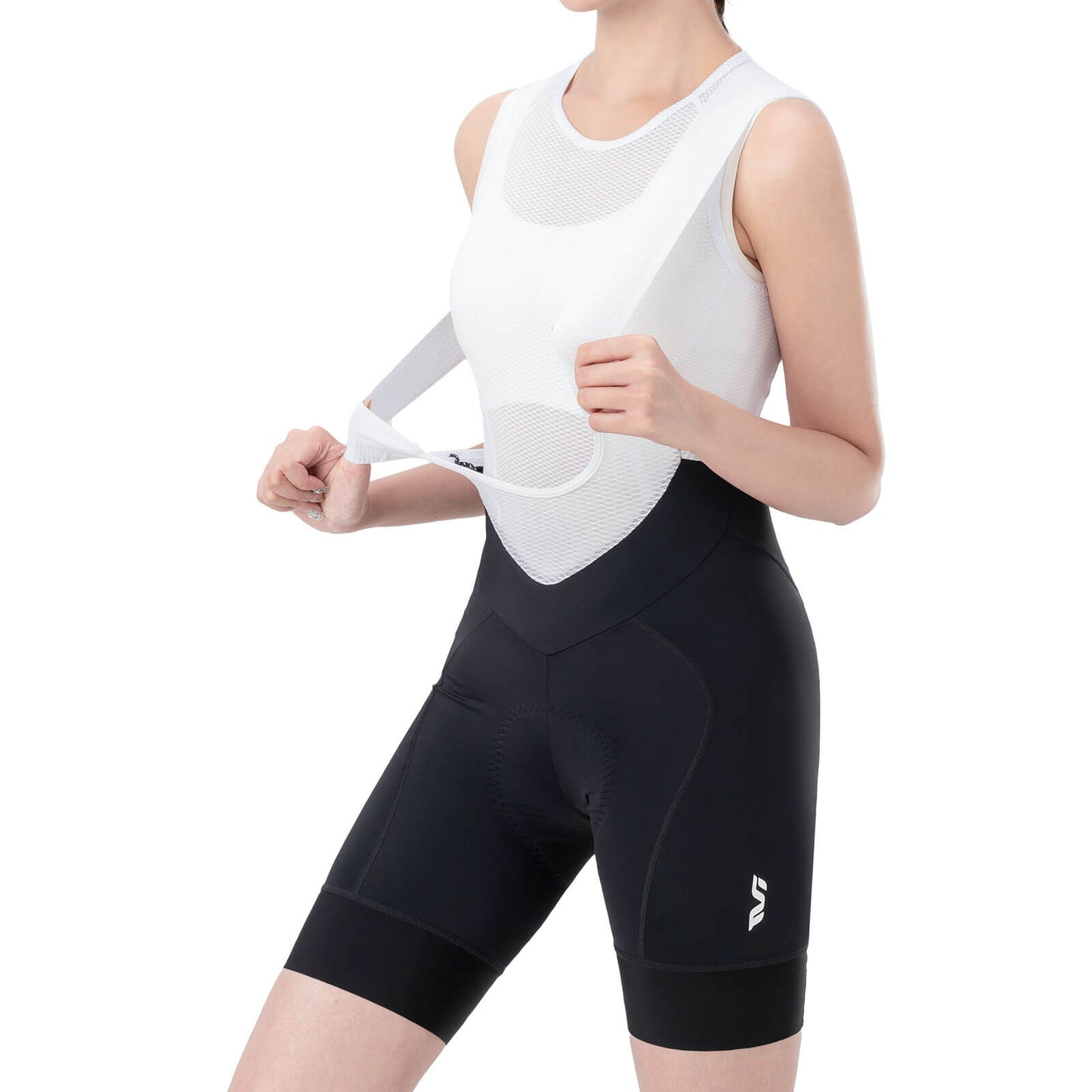 ROCKBROS Fahrradhose für Damen Kurz Trägerhosen Atmungsaktive