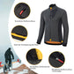 ROCKBROS Herren Winter Fahrradjacke Winddicht Atmungsaktiv mit Fleecefutter