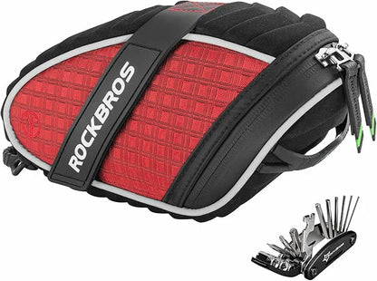 ROCKBROS Satteltaschen Fahrradsitz Taschen mit Rücklichthalter 1L