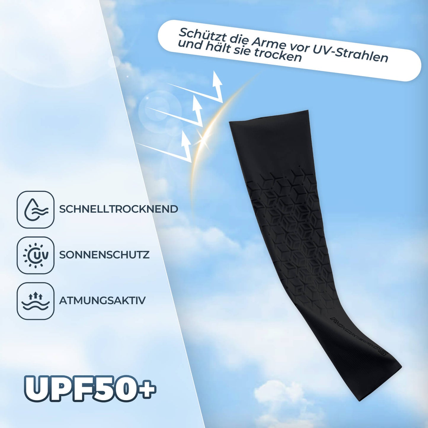 ROCKBROS Armlinge Rukavi Sonnenschutz Kühles Gefühl Schnell Trocknend