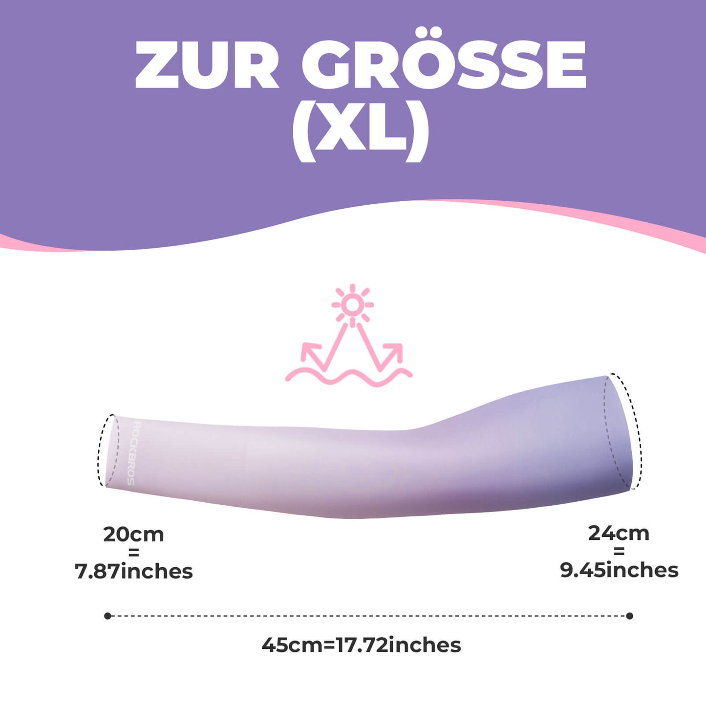 Sonnen Armlinge Arm Sleeve Kühles Gefühl Schnelltrocknend