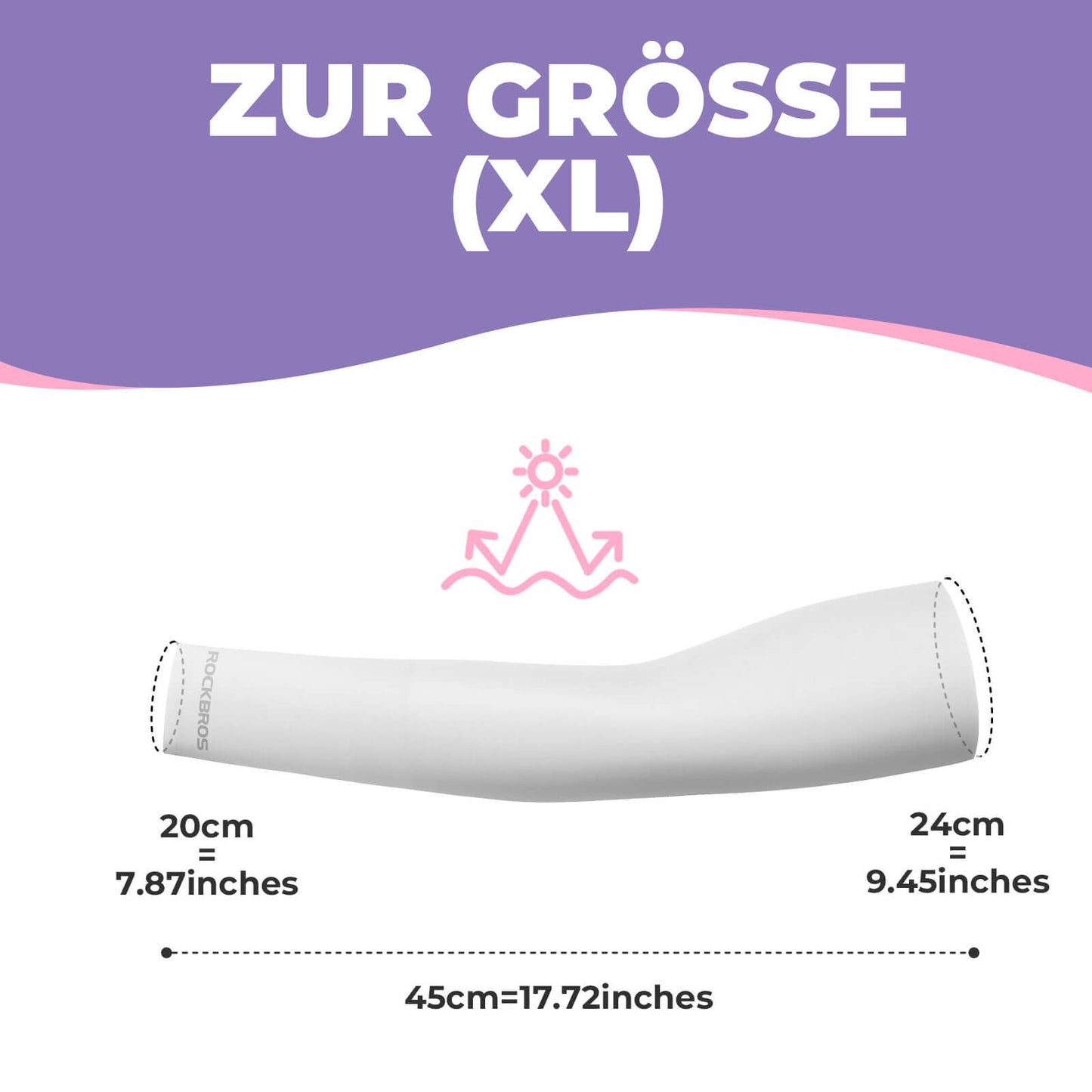 Sonnen Armlinge Arm Sleeve Kühles Gefühl Schnelltrocknend