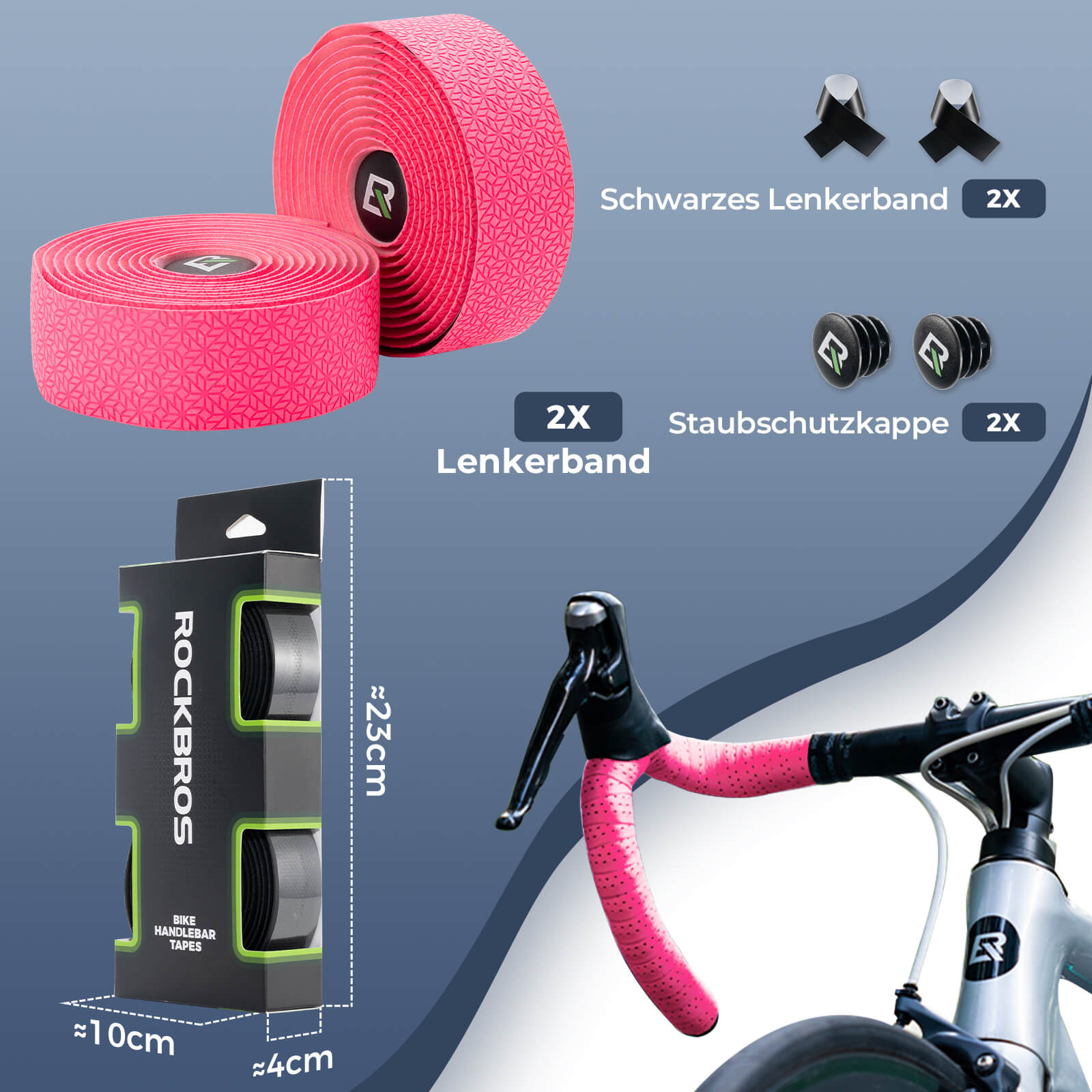 Fahrrad Lenkerband Griffband Lang 220cm MTB Rennrad Vier Farben