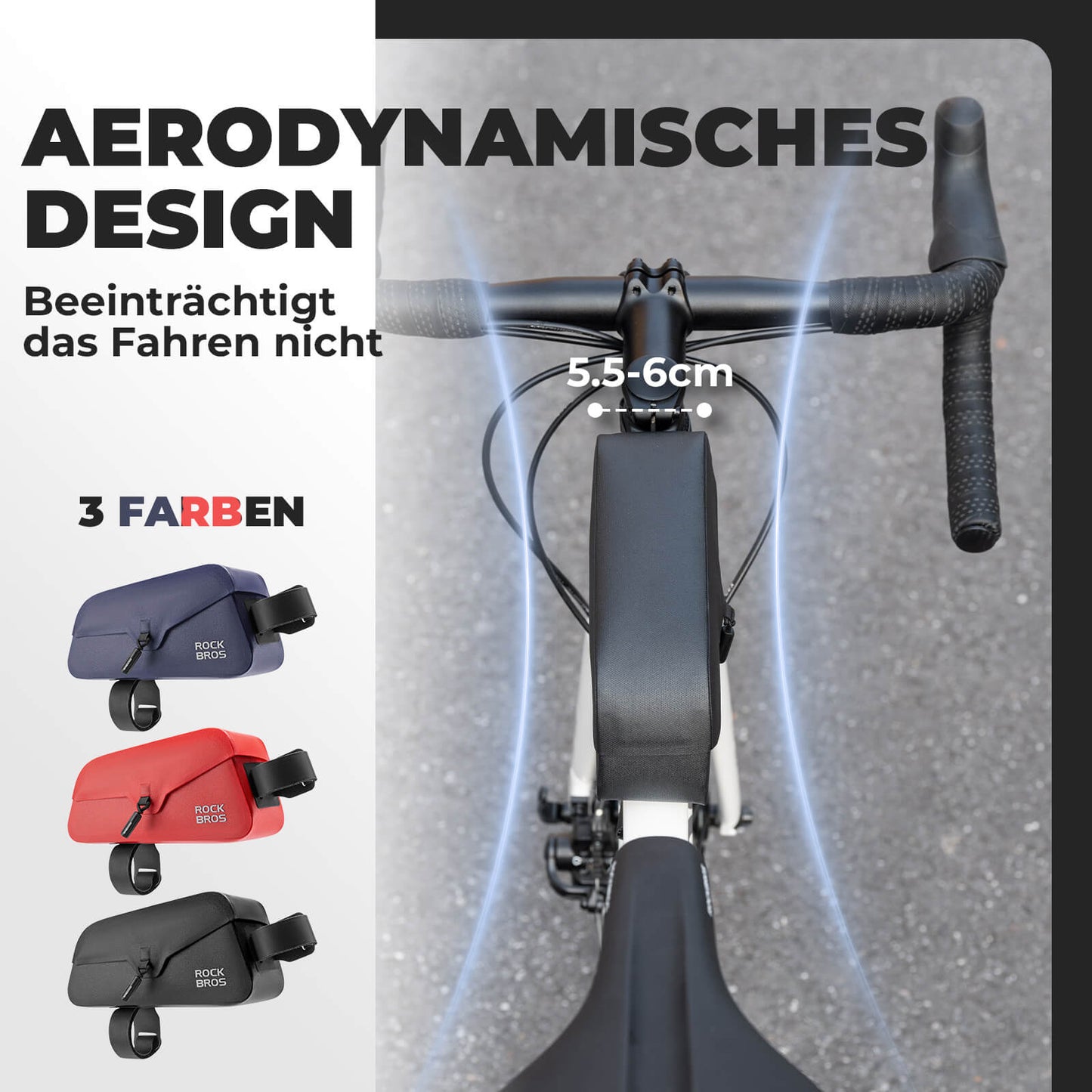Magnetische Oberrohrtasche 100% Wasserdicht