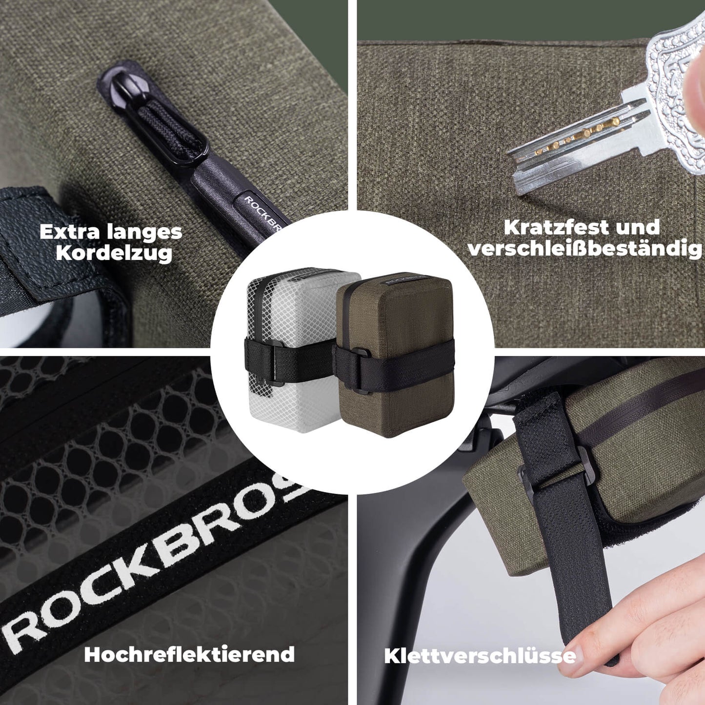 ROCKBROS Fahrrad Satteltasche Leicht Kompakt Wasserdicht Rennrad MTB