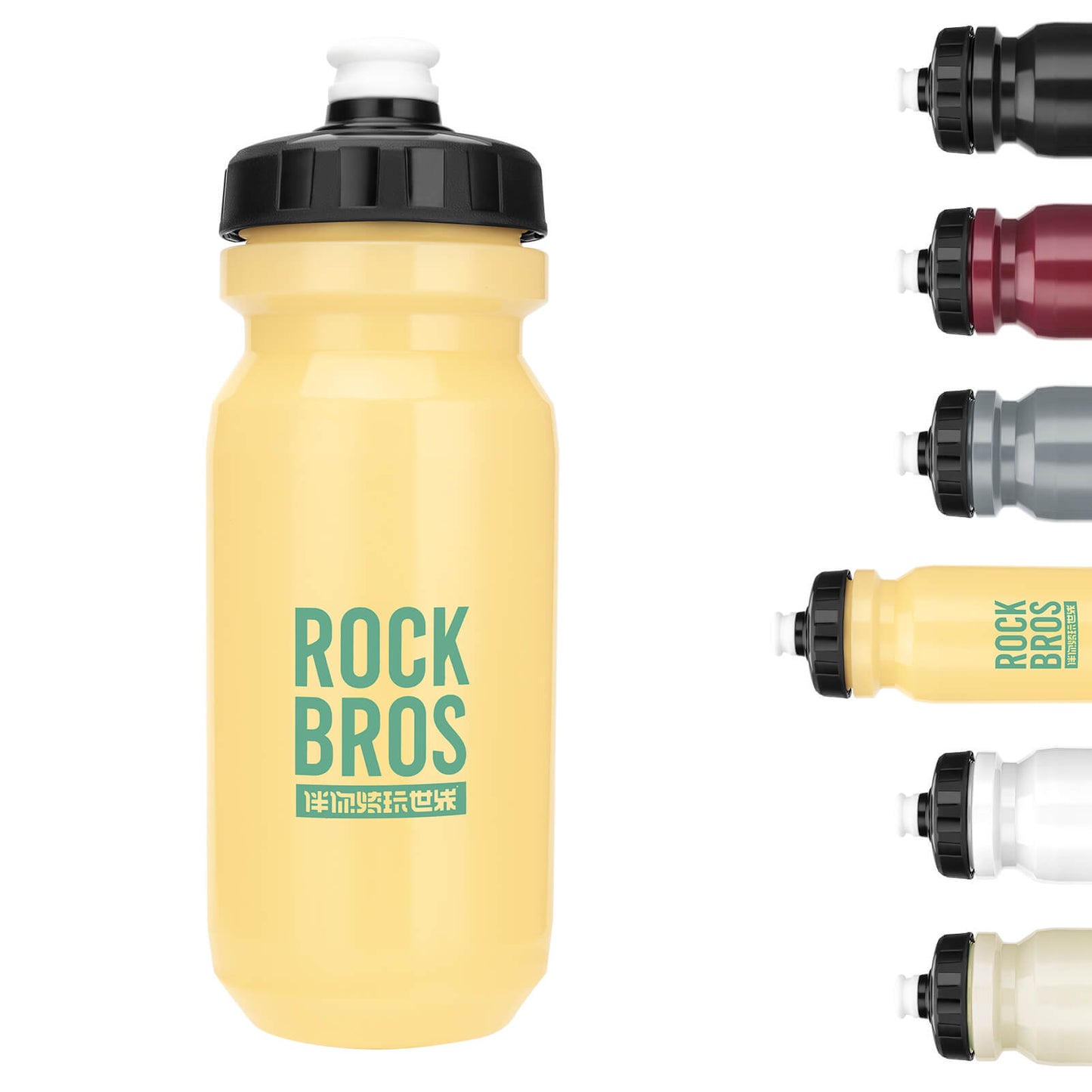 ROCKBROS Fahrrad Wasserflasche 600ml Trinkflasche BPA-Frei Auslaufsichere Flasche