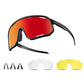 ROCKBROS Fahrradbrille Polarisierte Sonnenbrille UV-Schutz Wechsel-Nasenpads Damen/Herren