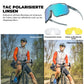 ROCKBROS Fahrradbrille Polarisierte Sonnenbrille UV-Schutz Wechsel-Nasenpads Damen/Herren