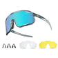 ROCKBROS Fahrradbrille Polarisierte Sonnenbrille UV-Schutz Wechsel-Nasenpads Damen/Herren