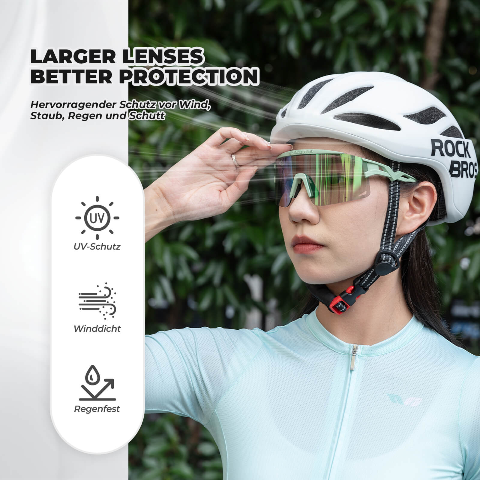 fahrradbrille regen ROCKBROS Fahrradbrille Selbsttönend/Polarisiert Antibeschlag Winddicht – Unimother