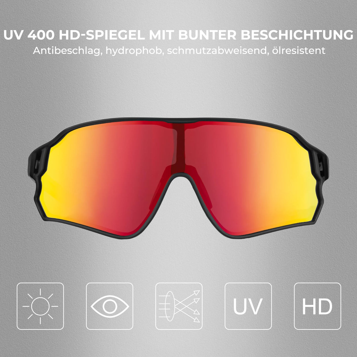 Fahrradbrille Polarisiert UV400 Schutz Ultraleicht