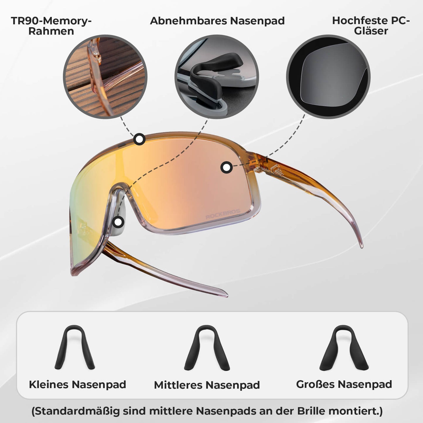 Fahrradbrille Polarisiert Sonnenbrille UV400-Schutz – SHOWDOW Serie